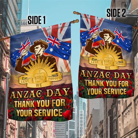 anzac day australian flag thank you for your service ddh3362f flagwix in 2022 australian