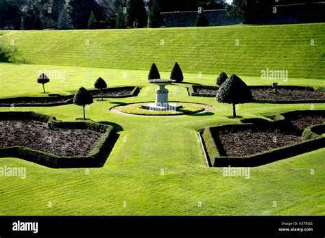 Lawn In The Italian Garden At Powerscourt Gardens Irish Stately Home Co