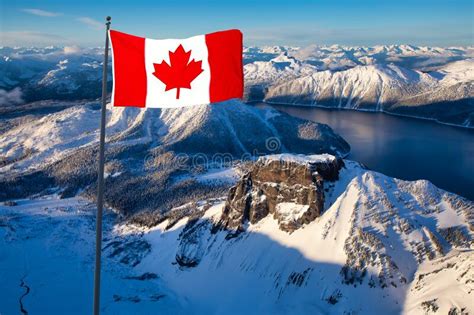 Canadian National Flag Stock Image Image Of Scenery 205281207