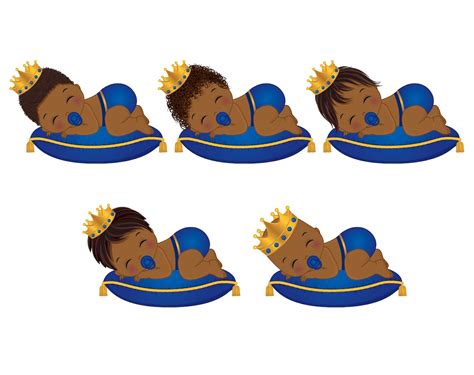 Baby Prince Clipart Newborn Royal Blue Baby Shower Little Etsy