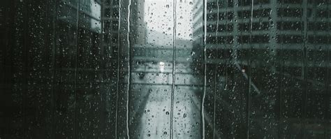Download Wallpaper X Drops Drips Glass Wet Rain Blur Dual