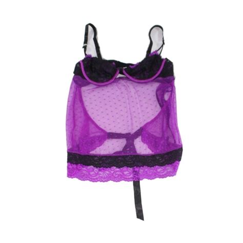 Shop Oh La La Cheri Womens Sleepwear Purple Size 1x Plus Sexy Sheer Lace On Sale Overstock
