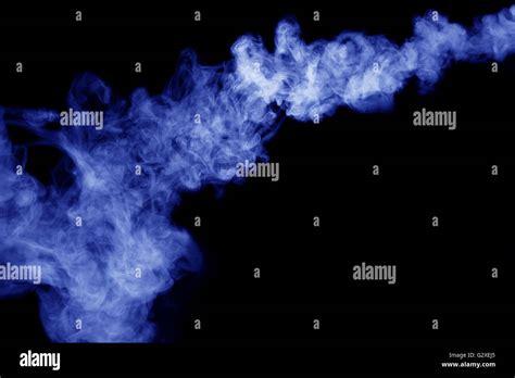 Blue Smoke On The Black Background Stock Photo Alamy