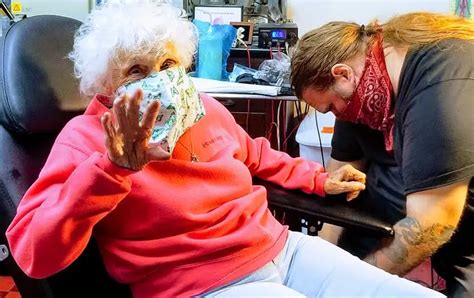 103 Year Old Woman Gets Her First Tattoo 1029 The Buzz