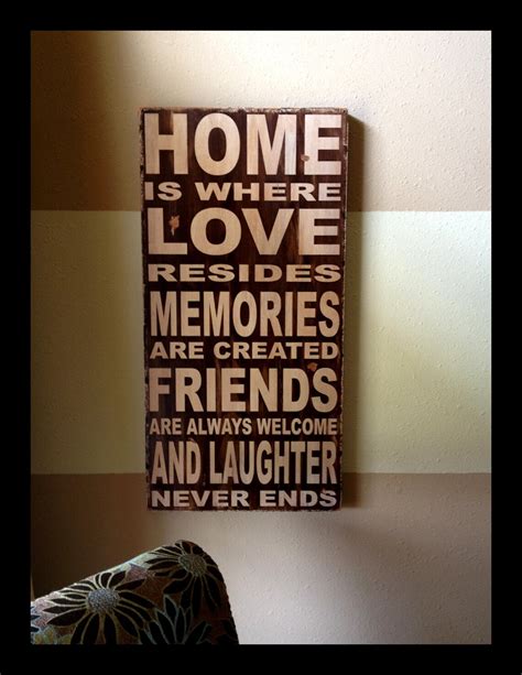 Home Is Where Love Resides 18x36 Canvas Wood Custom Sign Etsy