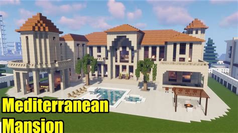Amazing Minecraft Mansion House Tour Mediterranean Style Youtube