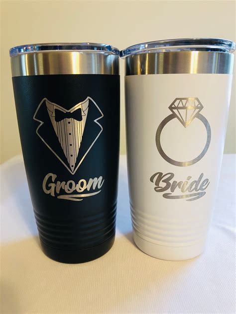 Bride Groom Oz Stainless Steel Tumbler Laser Engraved Etsy Uk