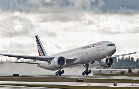 Wallpaper Clouds Boeing The Plane Boeing 777 Air France Boeing