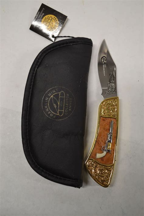 FRANKLIN MINT COLLECTOR COLT 1847 WALKER PISTOL KNIFE