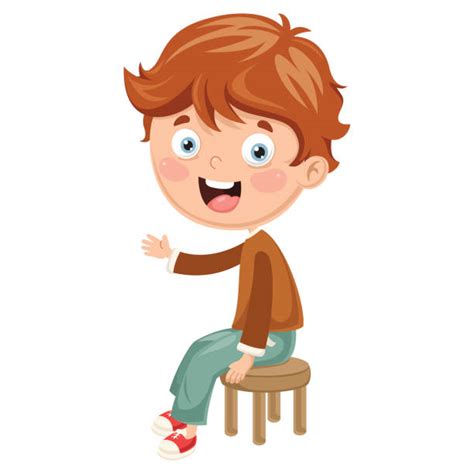 Clip Art Of A Boy Sitting In Chair Illustrations Royalty Free Vector