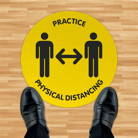 Practice Physical Distancing Floor Sign — D6134 by SafetySign.com