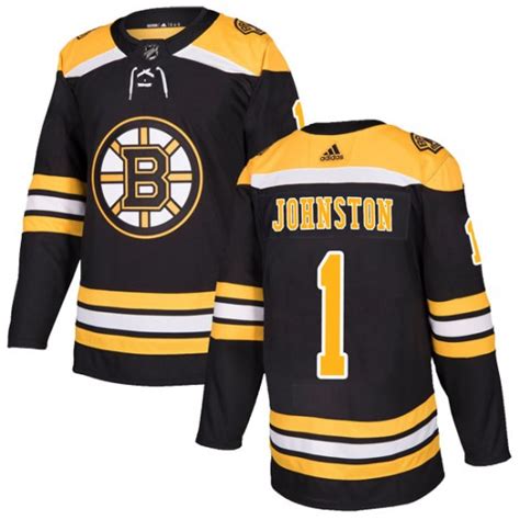 Youth Boston Bruins Eddie Johnston Adidas Authentic Home Jersey Black