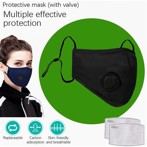 Comfortable and protective PM2.5 Black Face Mask