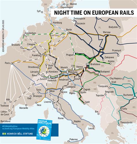 Map Of Trains In Europe Map Of Eastern Europe