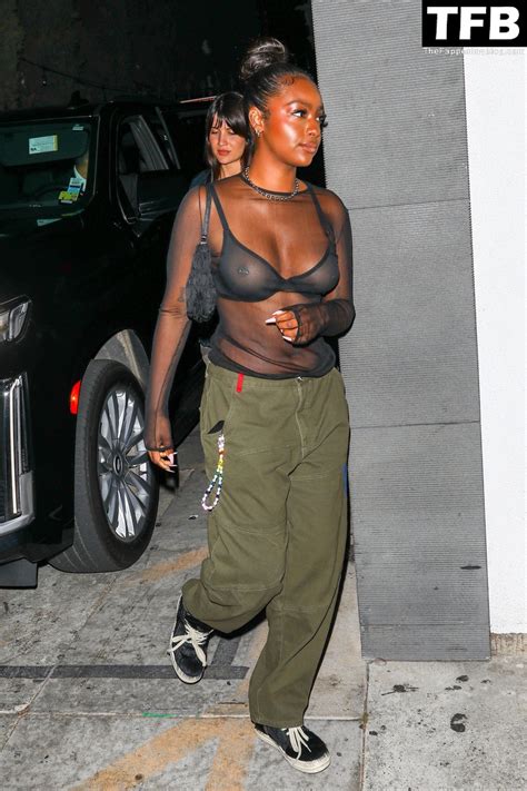 Justine Skye Flashes Her Nude Breasts After Enjoying Dinner In La 12 Photos Thefappening