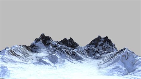 3d Model Snow Mountain Terrain Turbosquid 1460530