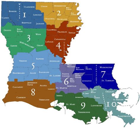 Louisiana Justice Of The Peace And Constable Districts Louisiana