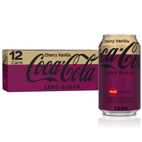 Fresh 12 Pk Cherry Vanilla Coca Cola Coke Zero Soda Emporium