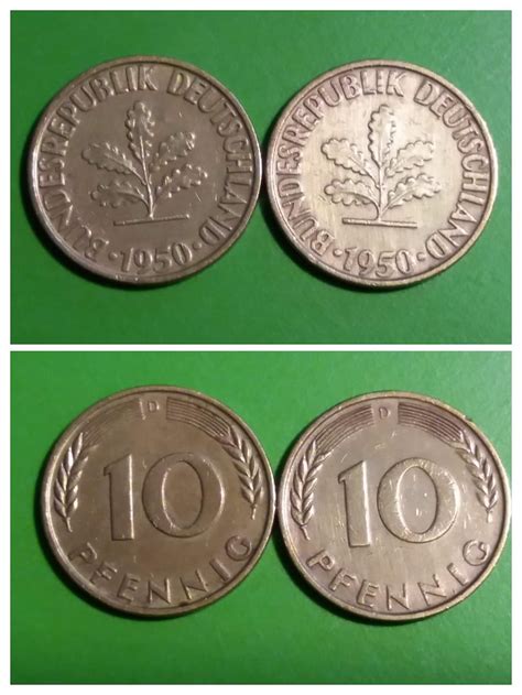 German 10 Pfennig 1950 German Coins Vintage Coins From Germany