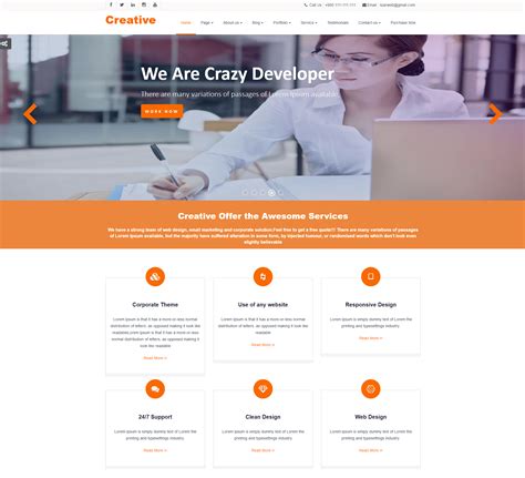 Responsive Creative Premium Wordpress Theme Weblizar Weblizar