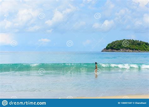 Beautiful Blue Sky, Beauty Wave And White Sand On Kata Beach Phuket Thailand. Editorial