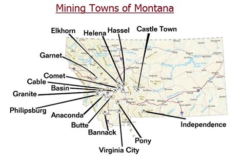 16 Of The Richest Mining Towns And Gold Camps In Montana Map