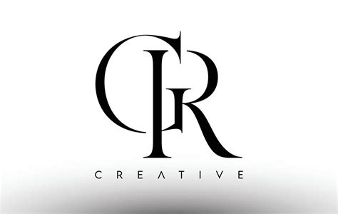 Gr Minimalist Serif Modern Letter Logo In Black And White Gr Creative