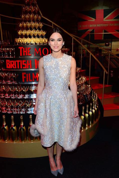 keira knightley wows in fur trim dress as she attends moet british independent film awards
