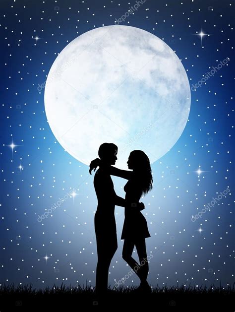 Romantic Couple In The Moonlight — Stock Photo © Adrenalina 29186257