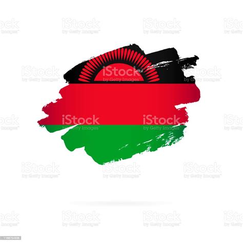 Vetores De Bandeira De Malawi Ilustração Do Vetor Em Um Fundo Branco E