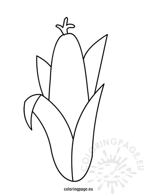 Download Corn Template - Coloring Page