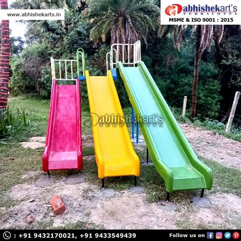 Slides Red Frp Triple Slide For Playground Age Group 4 16 At Rs