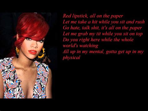 Rihanna Red Lipstick Remix Feat Nicki Minaj Lyrics Youtube