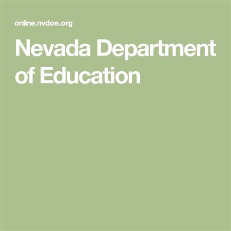 Nevada Department Of Education Education Nevada Department
