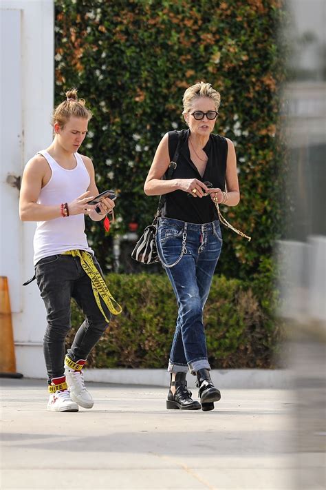 Sharon Stone Out With Her Son Roan In Beverly Hills 07 08 2021 Hawtcelebs