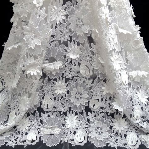 Floral Guipure Lace Fabric Wedding Dress Fabric Bridal Gown Etsy