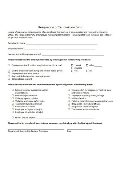 You may also see an internship letter of intent samples. FREE 25+ Employee Resignation Forms in PDF | MS Word