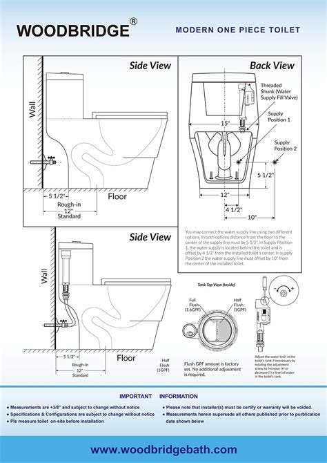 【woodbridge T 0019 Dual Flush Elongated One Piece Toilet With Soft