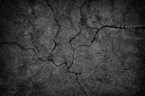 Cracked Concrete Wall Covered With Gray Cement Texture As Background