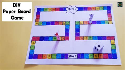 Diy Paper Board Game How To Make A Board Game Easy Game Making