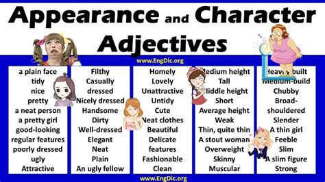 Appearance Adjectives Pdf Archives Engdic