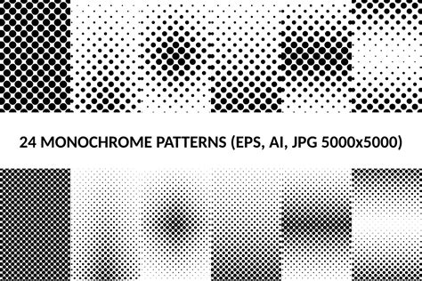 24 Dot Patterns Ai Eps  5000x5000 19665 Patterns Design Bundles