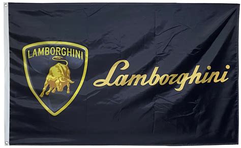 Lamborghini Banner 6x4ft Black Flag