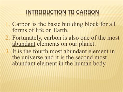 Why Is Carbon Important Powerpoint