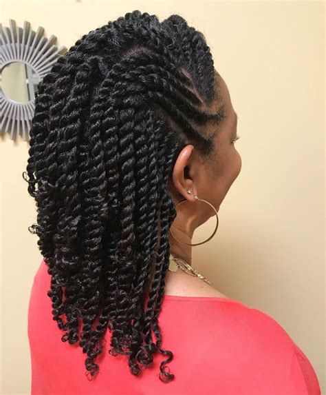 Quick Layered Twists Hairstyle In Flat Twist Hairstyles Hair Twist Styles Twist Hairstyles