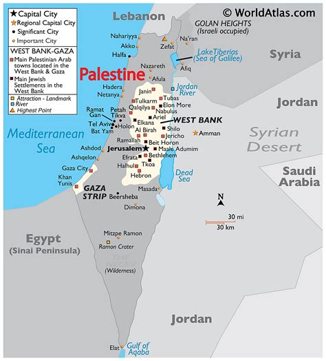 Palestine Maps Facts World Atlas