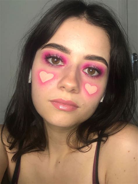 Pink Heart Filter Make Up Look 💖 Makeup Looks Aesthetic Makeup Pink