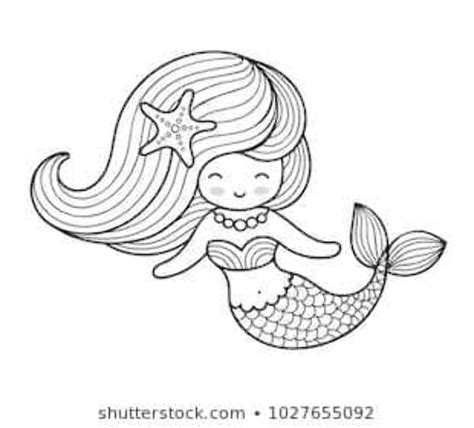 Download High Quality Mermaid Clipart Outline Transparent