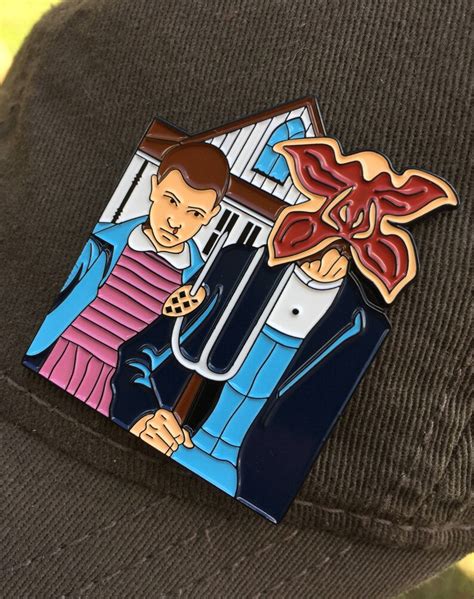 Stranger Things And American Gothic Enamel Pin Etsy