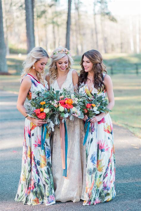 Pink And Yellow Floral Wedding Ideas Floral Bridesmaid